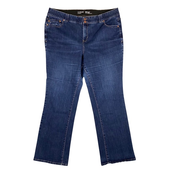 Lane Bryant Denim - Lane Bryant Straight Leg Jeans Dark Wash Tummy Control Tall Womens Size 24 Plus